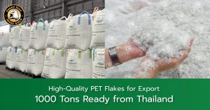 High-Quality PET Flakes for Export – 1000 Tons Ready from Thailand
